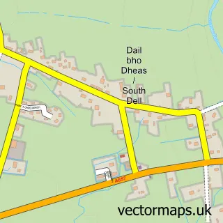 Street map sample of Dail bho Dheas, Western Isles