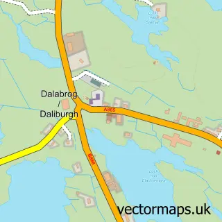 Street map sample of Dalabrog, Western Isles