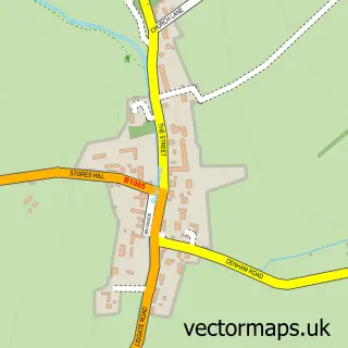 Street map sample of Dalham, Suffolk