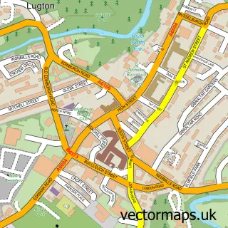 Street map sample of Dalkeith, Midlothian