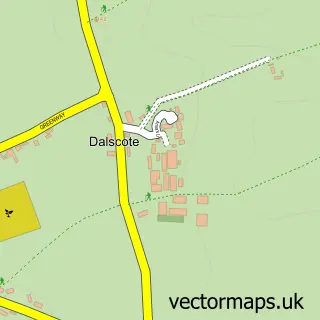 Street map sample of Dalscote, Northamptonshire