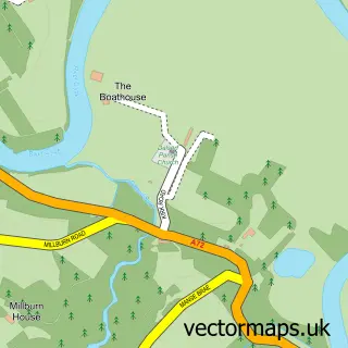 Street map sample of Dalserf, Lanarkshire
