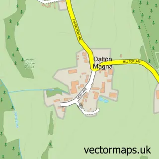 Street map sample of Dalton Magna, South Yorkshire