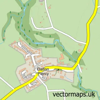Street map sample of Dalton Piercy, Durham
