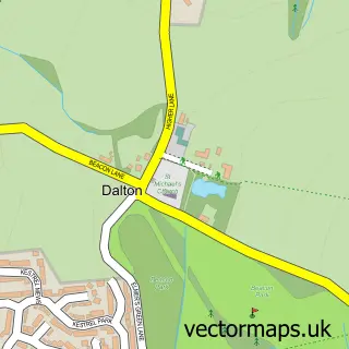 Street map sample of Dalton, Lancashire