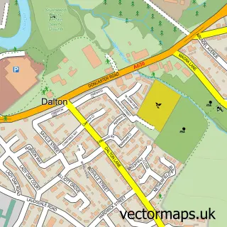 Street map sample of Dalton, South Yorkshire