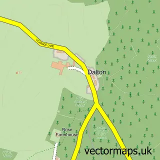 Street map sample of Dalton, Cumbria