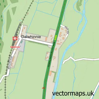 Street map sample of Dalwhinnie, Inverness