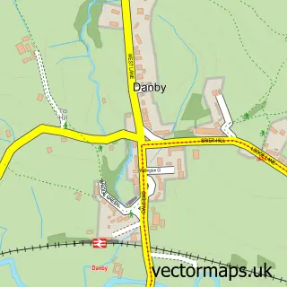 Street map sample of Danby, North Yorkshire