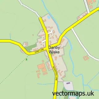 Street map sample of Danby Wiske, North Yorkshire