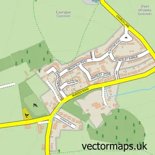 Street map sample of Dane End, Hertfordshire