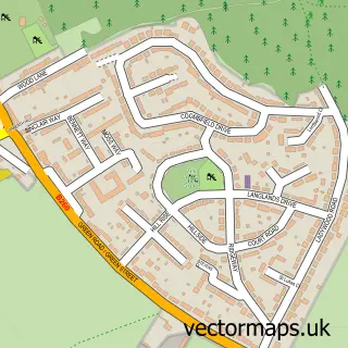 Street map sample of Darenth, Kent