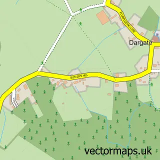 Street map sample of Dargate, Kent