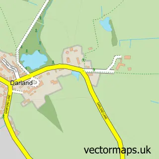 Street map sample of Darland, Clwyd