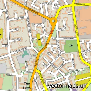 Street map sample of Darlaston, West Midlands