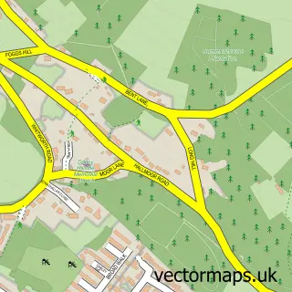 Street map sample of Darley Hillside, Derbyshire