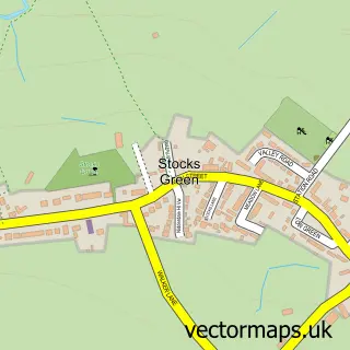 Street map sample of Darley, North Yorkshire