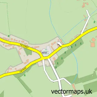 Street map sample of Darsham, Suffolk