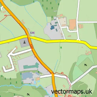 Street map sample of Dartington, Devon