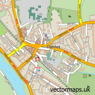 Street map sample of Datchet, Berkshire
