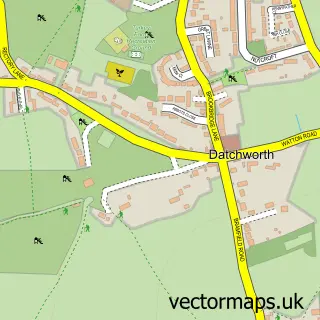 Street map sample of Datchworth Green, Hertfordshire