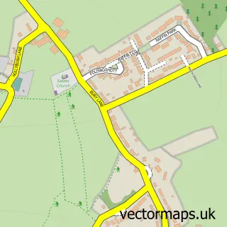Street map sample of Datchworth, Hertfordshire
