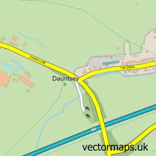 Street map sample of Dauntsey, Wiltshire