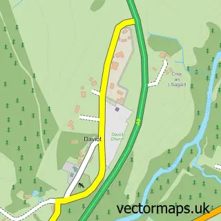 Street map sample of Daviot, Inverness