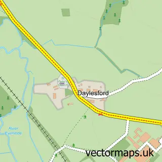 Street map sample of Daylesford, Gloucestershire