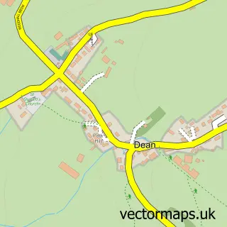 Street map sample of Dean, Cumbria