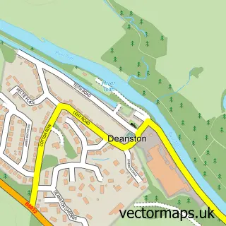 Street map sample of Deanston, Stirling and Falkirk