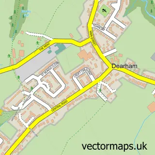 Street map sample of Dearham, Cumbria