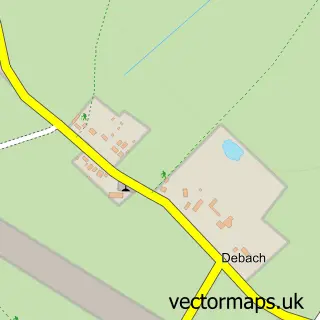 Street map sample of Debach, Suffolk