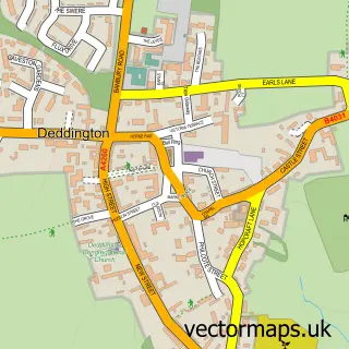 Street map sample of Deddington, Oxfordshire