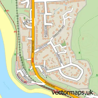 Street map sample of Deganwy, Clwyd