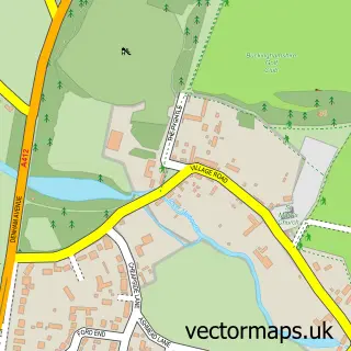 Street map sample of Denham, Buckinghamshire