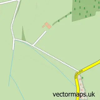 Street map sample of Denham, Suffolk