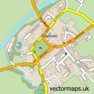 Street map sample of Denholm, Roxburgh, Ettrick and Lauderdale