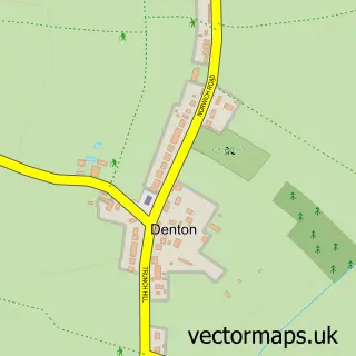 Street map sample of Denton, Norfolk