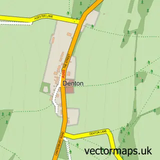 Street map sample of Denton, Kent