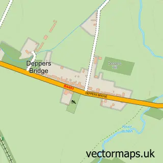 Street map sample of Deppers Bridge, Warwickshire