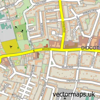 Street map sample of Didcot, Oxfordshire