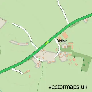 Street map sample of Didley, Herefordshire