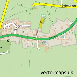 Street map sample of Didmarton, Gloucestershire