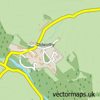 Street map sample of Didworthy, Devon
