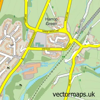 Street map sample of Diggle, Greater Manchester