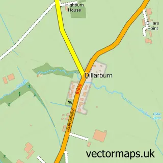 Street map sample of Dillarburn, Lanarkshire