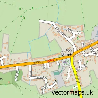 Street map sample of Dilton Marsh, Wiltshire