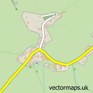Street map sample of Dinedor, Herefordshire