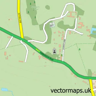 Street map sample of Dingley, Northamptonshire